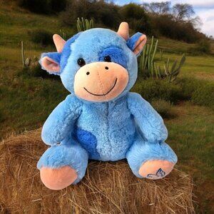 Send A Friend Beau the Blueberry Cow Plush Stuffed Animal 10" Toy
